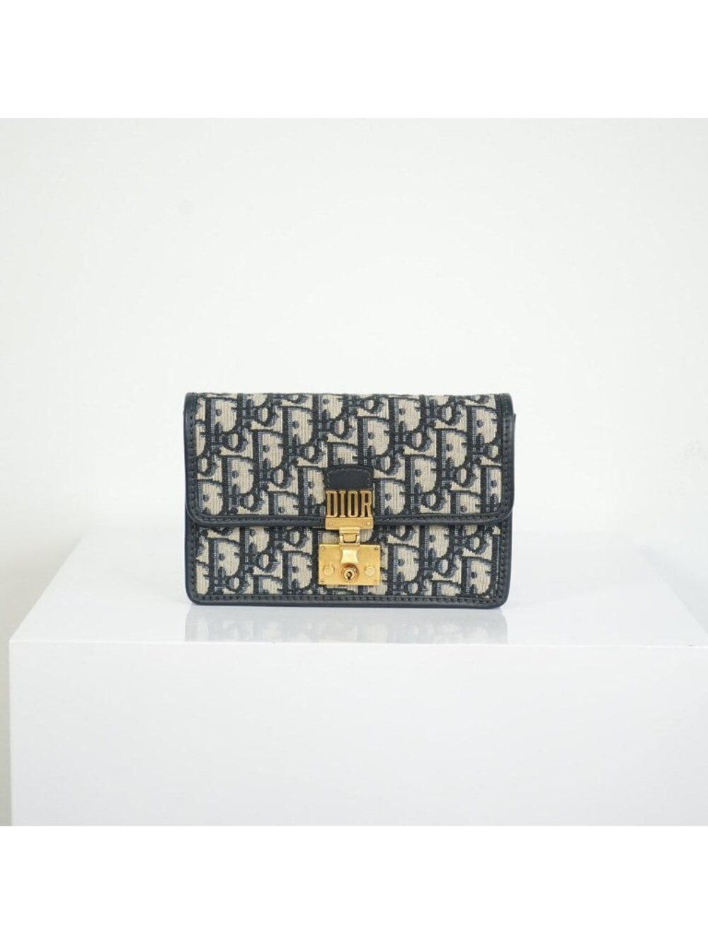 Christian Dior Dioraddict Oblique Wallet On Chain W/ Dustbag